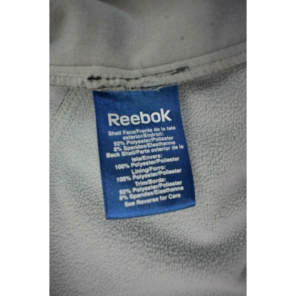 Reebok‎ Mens Gray Jacket Gray Full Zip Coat Front Chest Side Pockets Size Small